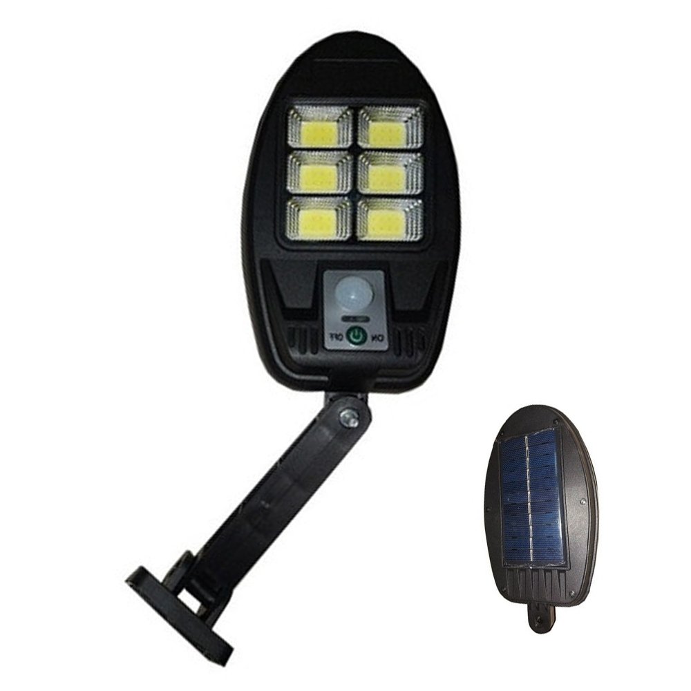 Luminária Solar Poste Parede Sensor de Movimento Presença LED 3 Modos Externo