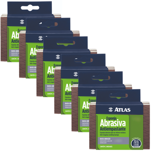 Kit 06 Pares Esponja Abrasiva Alta Abrasão Antiempastante Granulação 100