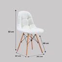 Ver mais imagens de Kit 4 Cadeiras Eiffel Botone Branco Couro Pu Cozinha Sala Estar Mesa Jantar Área Lazer Recepção