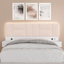 Ver imagem 3 de Cabeceira Suspensa Cama Casal Sierra com Led 