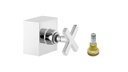 Ver imagem 1 de Acabamento para Registro Registro Geral 50mm Cromado Banheiro Cruzeta Metal Padrão Fabrimar 1.1/2" -