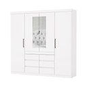 Ver imagem 1 de Guarda Roupa Imperio 6 Gavetas com Espelho Carioca Moveis Branco