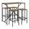 Conjunto Mesa 100x60 Com Banquetas Vermont Preto Fosco - 6