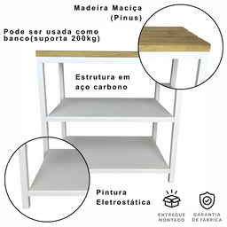 Sapateira Banco Strassis Design Sd-5003-50 Branco - 5