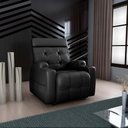 Ver imagem 6 de Poltrona Reclinável do Papai Automática com Usb e Porta Copos Cherokee Sintetico Preto Matrix