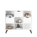 Ver imagem 1 de Nicho Organizador Retro Branco com 3 Gavetas Brancas 108 X 92,5cm - Fdecor