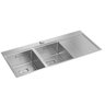 Cuba para Cozinha Retângular Dupla Wish Inox 116x52cm - Deca Deca Cubas Inox - 1