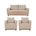 Ver imagem 2 de Kit Sofá 2 Lugares e 2 Poltronas Luxo Moderno Sala de Estar Samuel