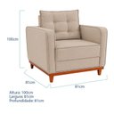 Ver imagem 4 de Kit Sofá 2 Lugares e 2 Poltronas Luxo Moderno Sala de Estar Samuel