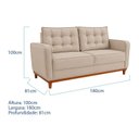 Ver imagem 3 de Kit Sofá 2 Lugares e 2 Poltronas Luxo Moderno Sala de Estar Samuel