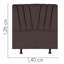 Ver imagem 3 de Cabeceira Estofada Cama Box Casal Bélgica 140cm Courino:marrom