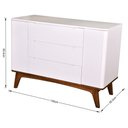 Ver imagem 4 de Cômoda Infantil 3 Gavetas 2 Portas Multimóveis CR40019 Branco Acetinado/Mel