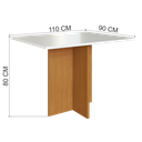 Ver imagem 4 de CONJUNTO DE SALA DE JANTAR PREDILLETA ATENAS 110 CM COM 4 CADEIRAS FREIJÓ/OFF-WHITE ASSENTO LINHO