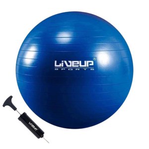 Bola Suíça para Pilates com Bomba de Inflar Live Up - 65cm Premium