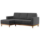 Ver imagem 1 de Sofá Living 200cm 3 Lugares com Chaise Esquerdo Kayrós D05 Linho Chumbo - Mpozenato