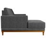 Sofá Living 200cm 3 Lugares com Chaise Esquerdo Kayrós D05 Linho Chumbo - Mpozenato - 6