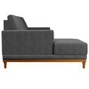 Ver imagem 6 de Sofá Living 200cm 3 Lugares com Chaise Esquerdo Kayrós D05 Linho Chumbo - Mpozenato