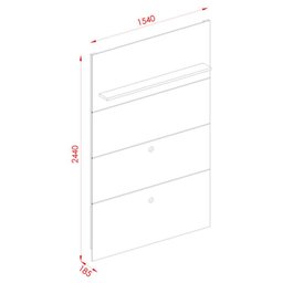 Rack Bancada Artur com Painel Piso Teto Interlagos Naturale Off White - Madetec - 5