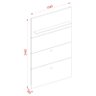 Rack Bancada Artur com Painel Piso Teto Interlagos Naturale Off White - Madetec - 5