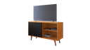 Ver imagem 1 de Rack Carinho 1 Porta Jacm Moveis Cinamomo/preto
