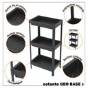 Ver imagem 2 de Estante Geo Multiuso Organizador Compacto 3 Prateleiras 76cm - Preto