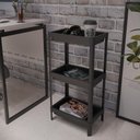 Ver imagem 1 de Estante Geo Multiuso Organizador Compacto 3 Prateleiras 76cm - Preto