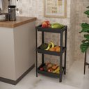 Ver imagem 4 de Estante Geo Multiuso Organizador Compacto 3 Prateleiras 76cm - Preto