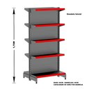 Ver imagem 2 de Gondola Centro 170 Amapa Flex Kit 8 Metros 2 Ponta Preto PE V - Amapá