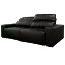 Ver imagem 1 de Sofá de Couro 2 Lugares Alabama 230cm Usb M06 Cor Preto 450 - Doce Sonho Móveis