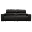 Ver imagem 3 de Sofá de Couro 2 Lugares Alabama 230cm Usb M06 Cor Preto 450 - Doce Sonho Móveis