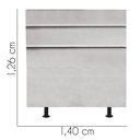 Ver imagem 3 de Cabeceira Estofada Cama Box Casal 140cm Argentina Corino Cinza Claro- Mabe Magazine