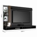 Ver imagem 2 de Painel Paris para Tv de até 55 Polegadas com Nichos e Prateleiras - Vianossa: Preto/naturale