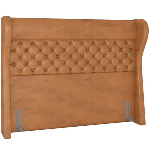 Cabeceira Cama Box King 195 Cm P05 Madrid Couríssimo Whisky - Lyam Decor