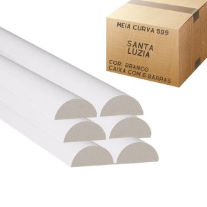 Meia Curva 599 Branco de Poliest 3,7cm Santa Luzia (cx 6br)