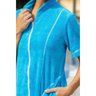 Roupão Atoalhado com Zíper Azul Piscina - G - 3