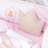 KIT DE BERÇO URSINHO PRINCIPE E PRINCESA11 PECAS KIT AMERICANO DE BERÇO TRANÇA PARA BEBE COM EDREDOM - 4