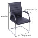 Ver imagem 2 de Cadeira Interlocutor Florença - ORDESIGN - COR PRETO - 32799