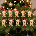 Ver imagem 1 de Decoração Árvore Natal Prendedores Alce Rena Jogo Kit 36pçs