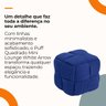 Puff Decorativo Quadrado Mini Lounge Assento Apoio para Os Pés para Sala Quarto - 6