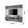 Painel Suspenso Degan P/ Tv's Até 60" C/ 3 Nichos 100% MDF Off White / Freijó Dalla Costa - 5