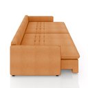 Ver imagem 7 de Sofá Reclinável e Retrátil Gandalf Bipartido 154cm Caixa Zero com Almofadas Bouclê Terracota G33 - G