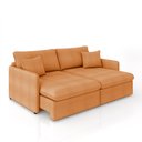 Ver imagem 6 de Sofá Reclinável e Retrátil Gandalf Bipartido 154cm Caixa Zero com Almofadas Bouclê Terracota G33 - G