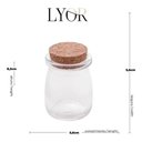 Ver imagem 5 de Pote de Vidro Borossilicato Tampa Rolha Cortiça C/6 Frasco