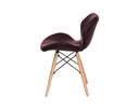 Ver imagem 2 de Cadeira de Jantar Eames Estofada na Cor Café Base Madeira Eiffel Sala Cozinha