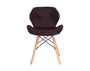 Ver imagem 3 de Cadeira de Jantar Eames Estofada na Cor Café Base Madeira Eiffel Sala Cozinha