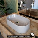 Ver imagem 2 de Cuba Pia de Apoio para Banheiro Oval 43cm Hera C08 Cinza - Mpozenato