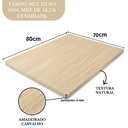 Ver imagem 4 de Tampo Mesa 70x80 Mdf 15mm Carvalho 80x70 Prateleira Arrigo Móveis