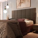 Ver imagem 2 de Cabeceira Painel Million Cama Box King 1,95 Marrom