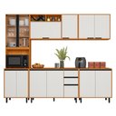 Ver imagem 4 de Cozinha Modulada com Cristaleira com LED 5 Peças 260cm Ravena Poliman Móveis