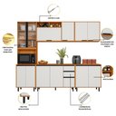 Ver imagem 3 de Cozinha Modulada com Cristaleira com LED 5 Peças 260cm Ravena Poliman Móveis